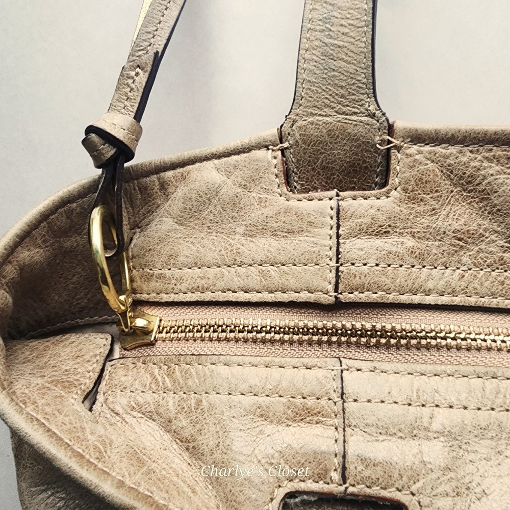 Coach Audrey 17043 Perforated Leather Logo Tote Champagne Metallic Y2K Revival - Picture 7 of 13